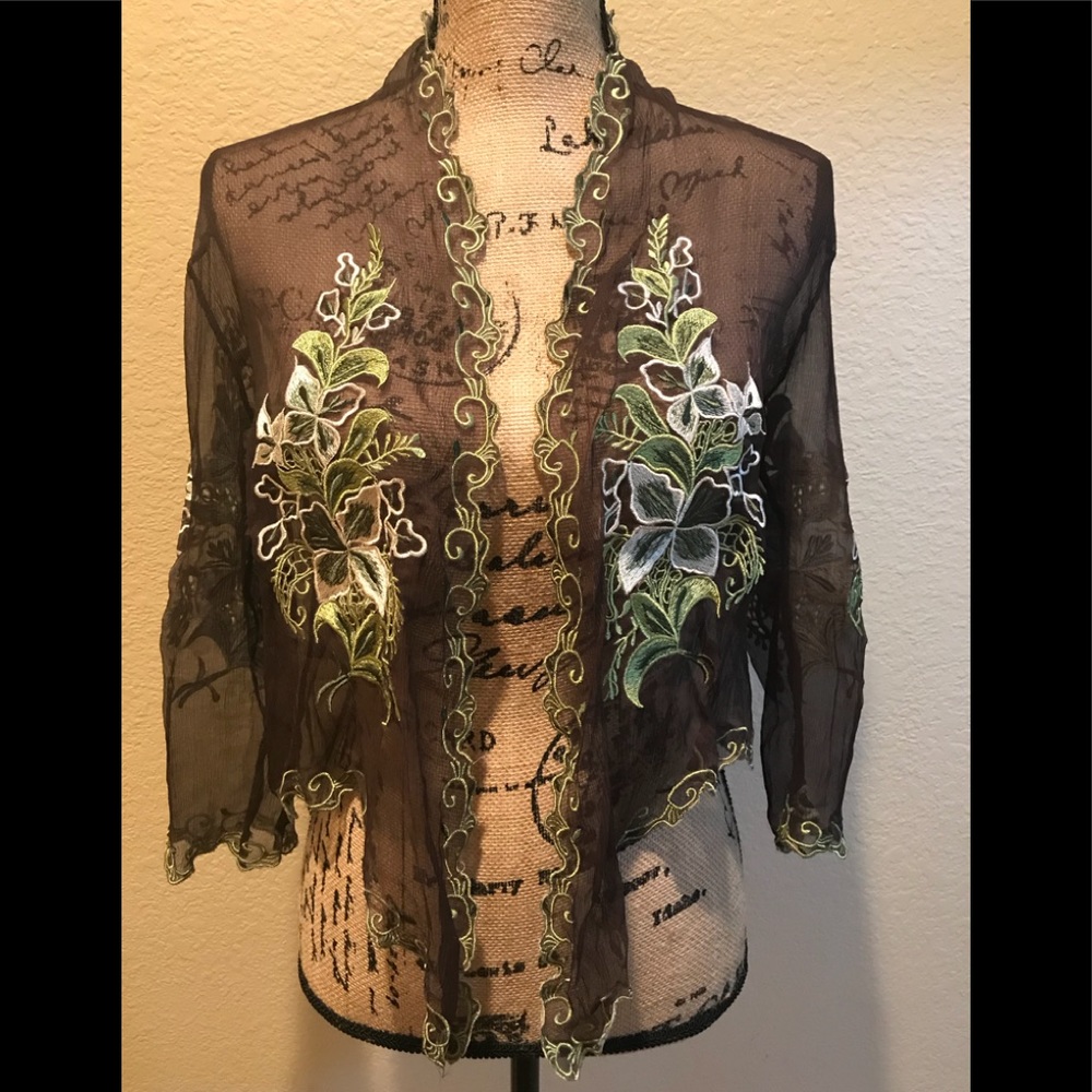 Lucca Couture Silk Tie Frnt Top S(L) Fits like(S)
